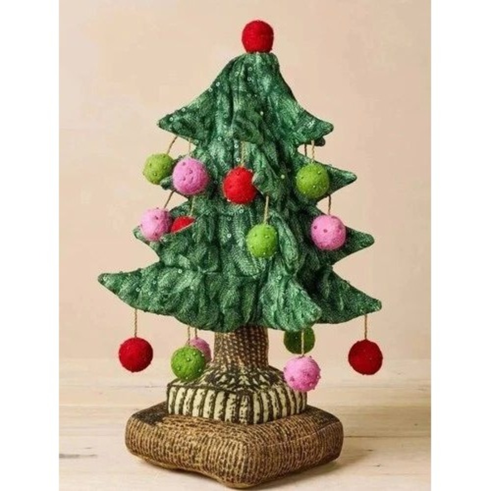 John Derian X Target Christmas Tree Pillow 18" Plush Centerpiece Ornaments NEW